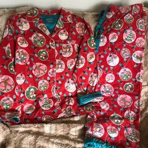 REDUCED-RARE Y2k**NICK&NORA MONKEY, ORNAMENTS&LIGHTS PJS,*RARE PLUS SZXXL*, NWOT